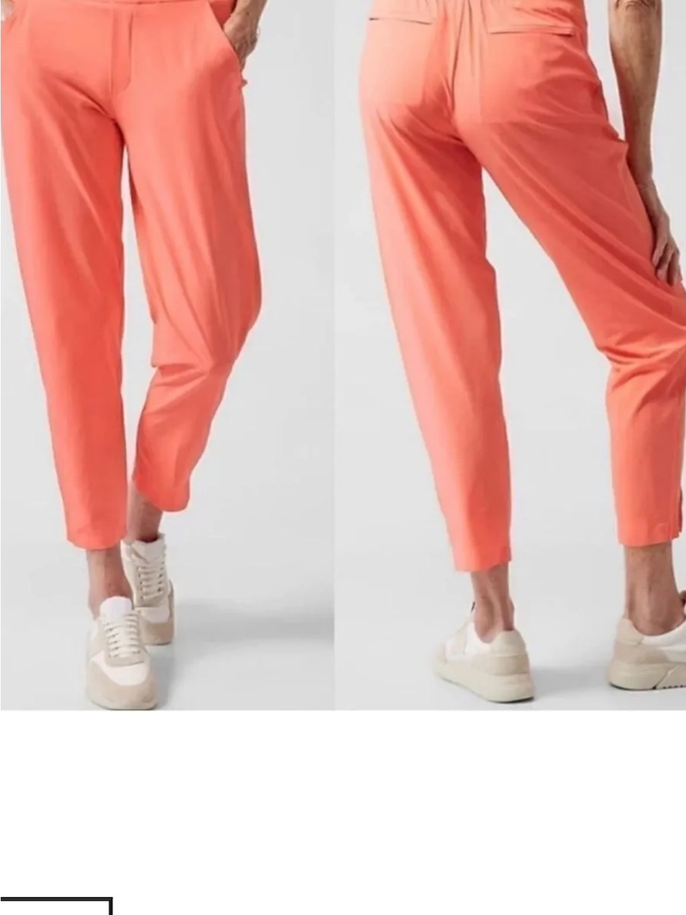Athletes Cropped Straight-Leg Women's Pants in Coral, size 6